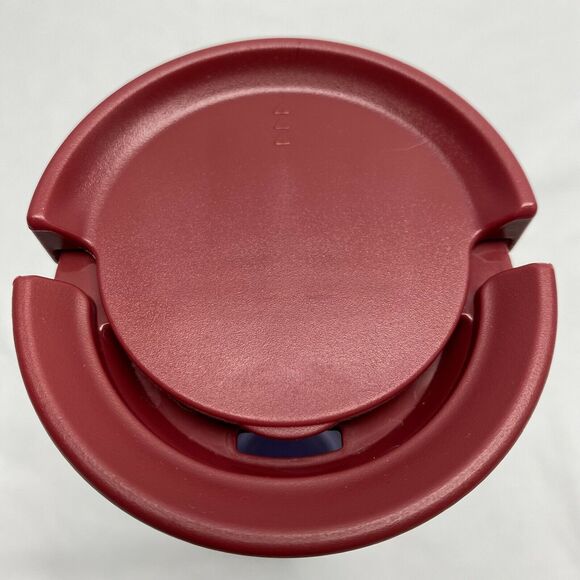 Starbucks 12oz Travel Coffee Tea Mug Red & Gold With Stars & Leaves Acrylic - Picture 8 of 10